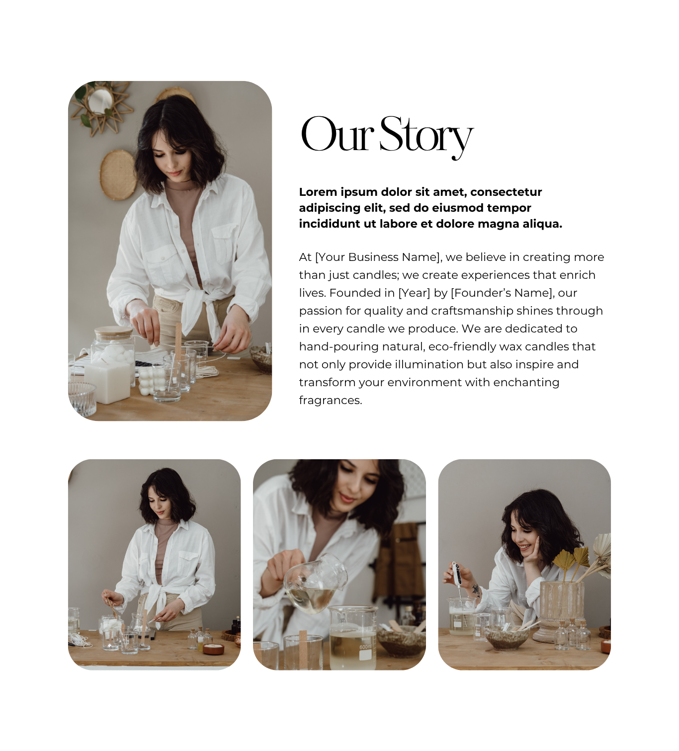 Candle making Business Website Template 