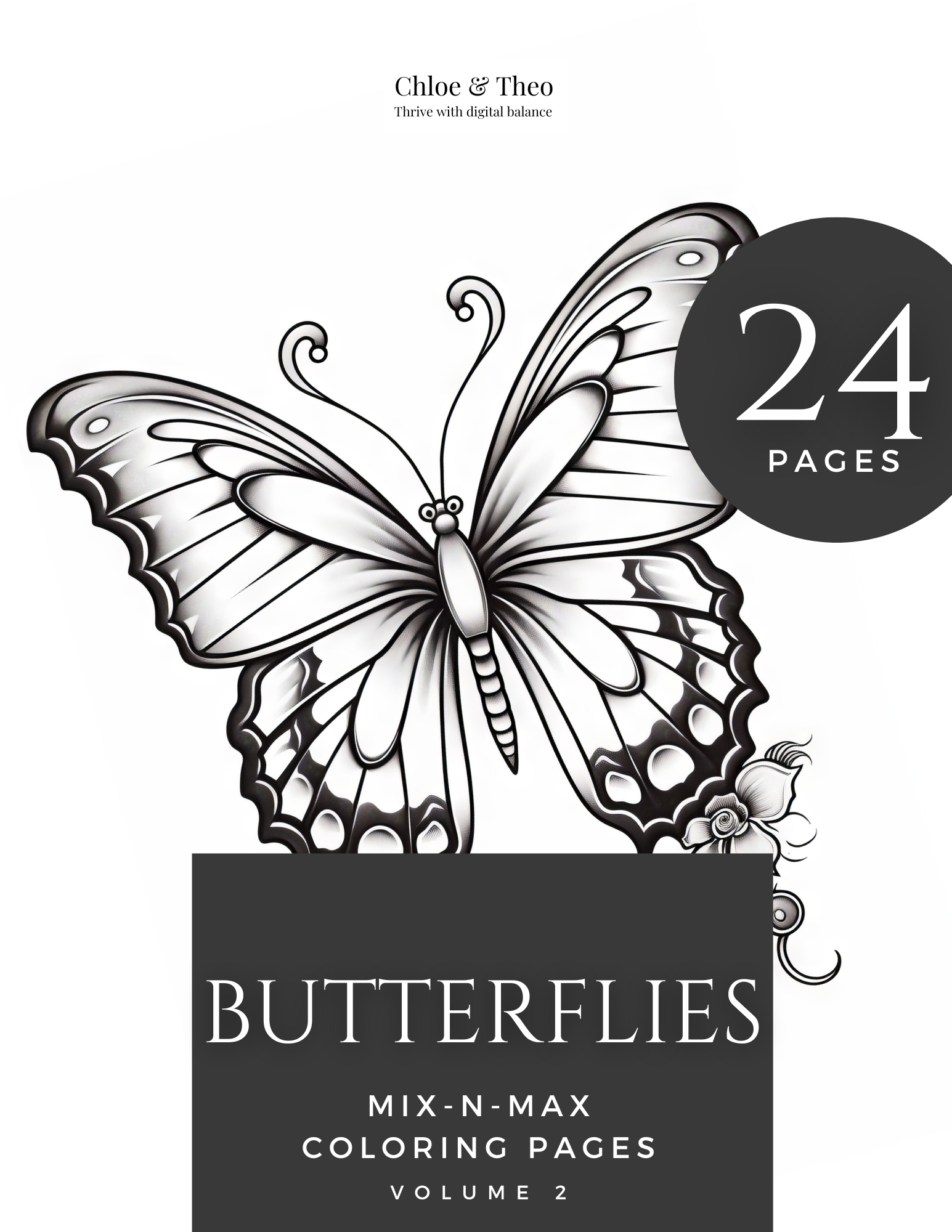 Butterflies Coloring Book - Volume 2