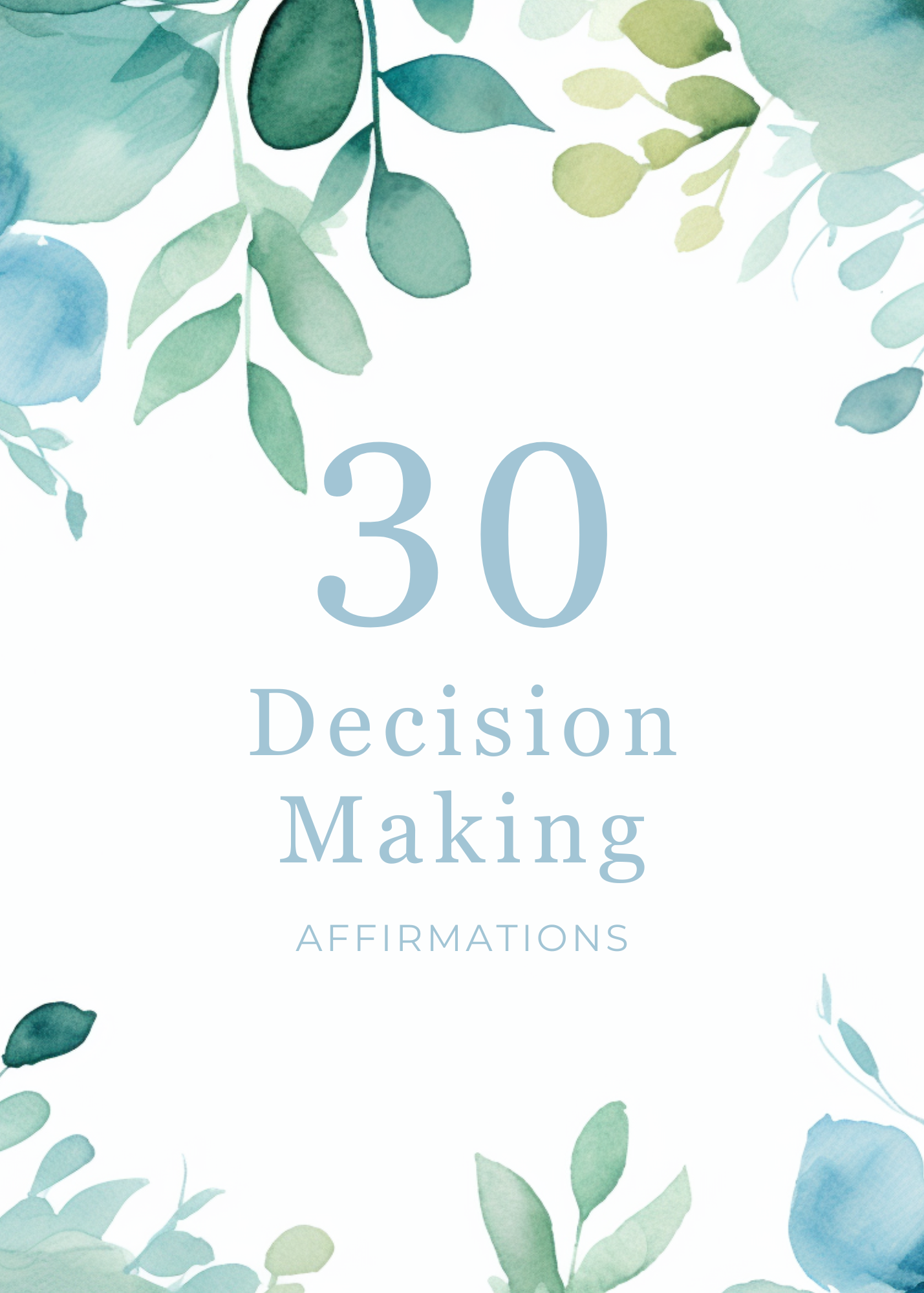 30 Decision Making Affirmations Cards