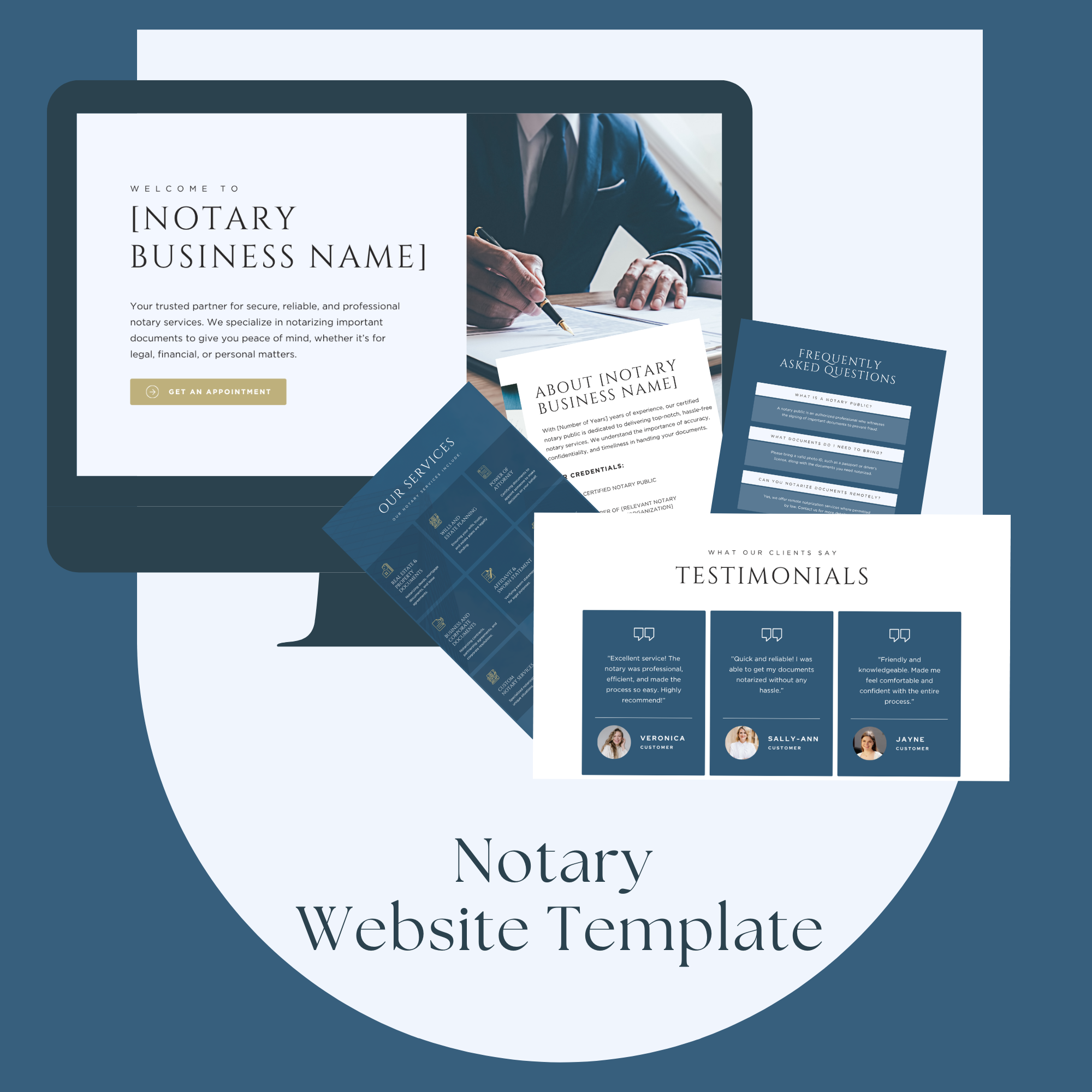 Notary Website Template