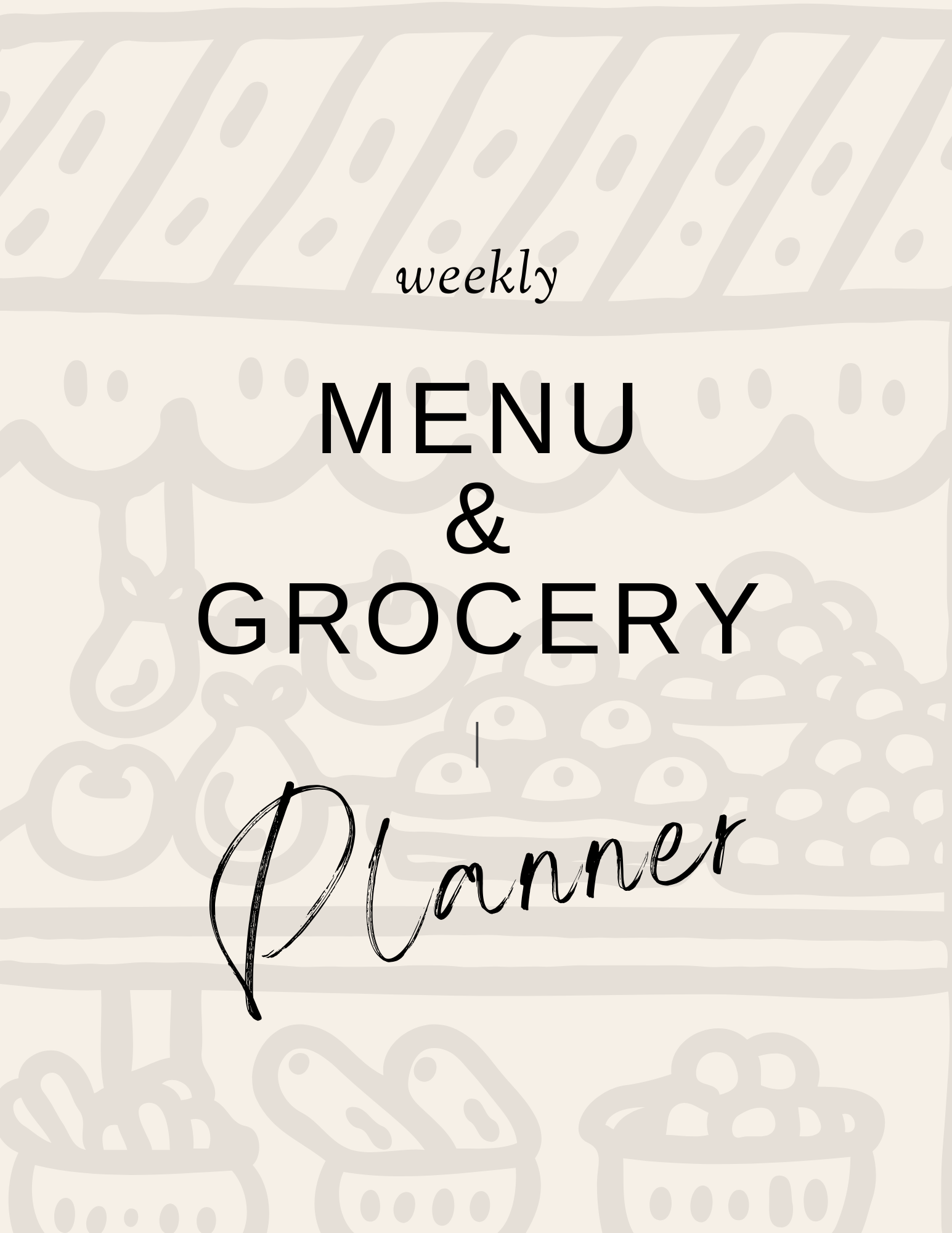 Weekly Menu & Grocery Planner