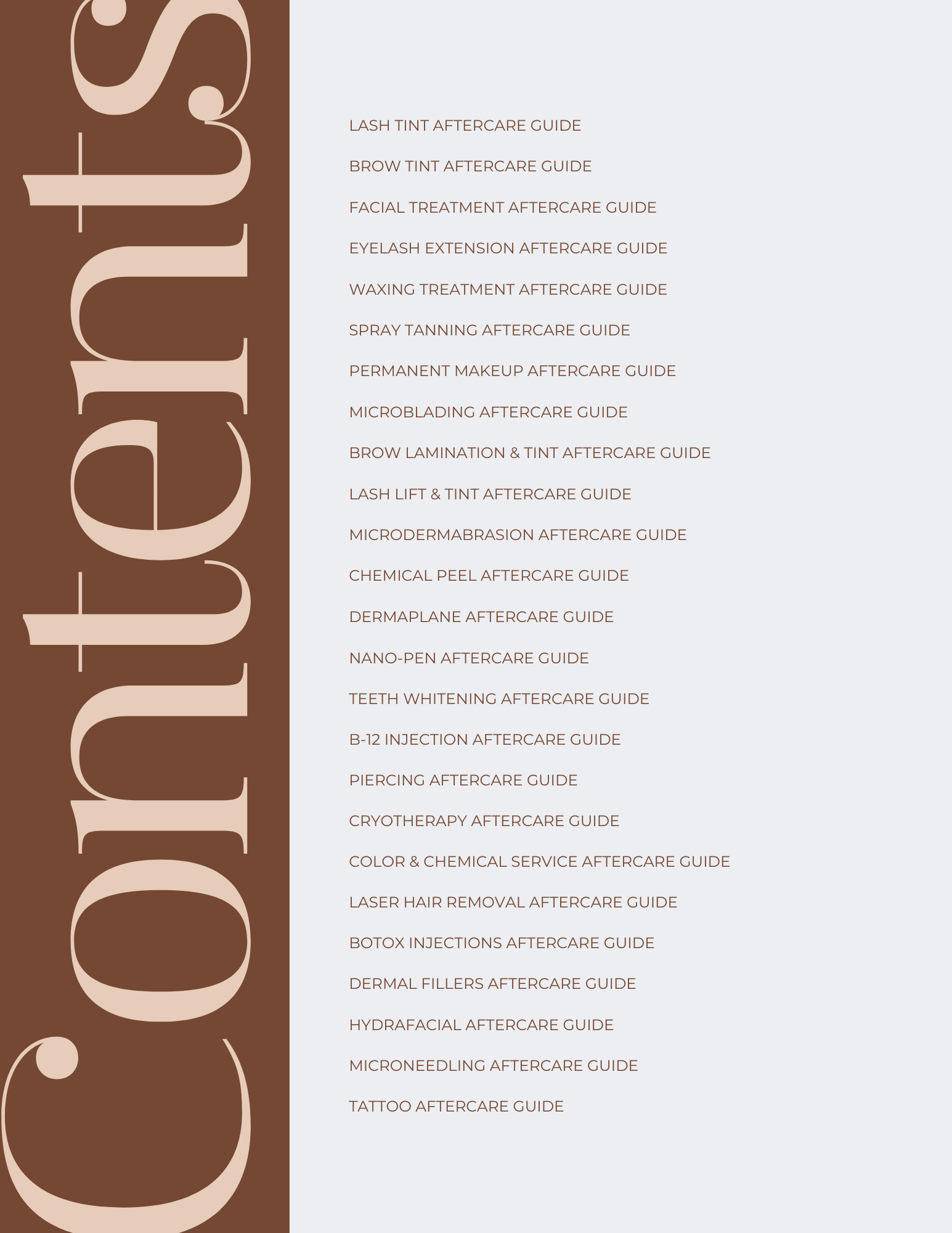 After Care Guide - 25 Post-Treatments