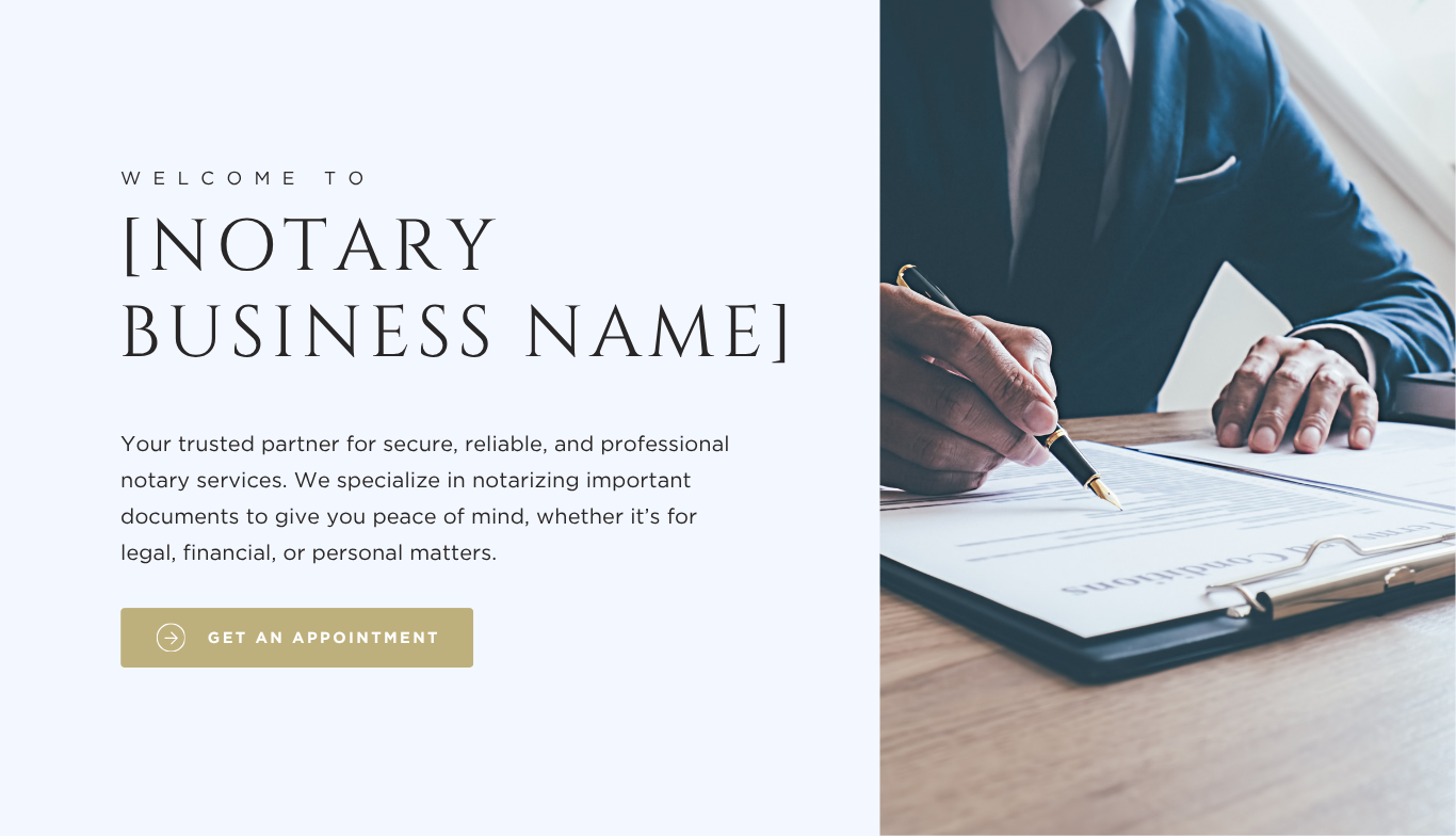 Notary Website Template