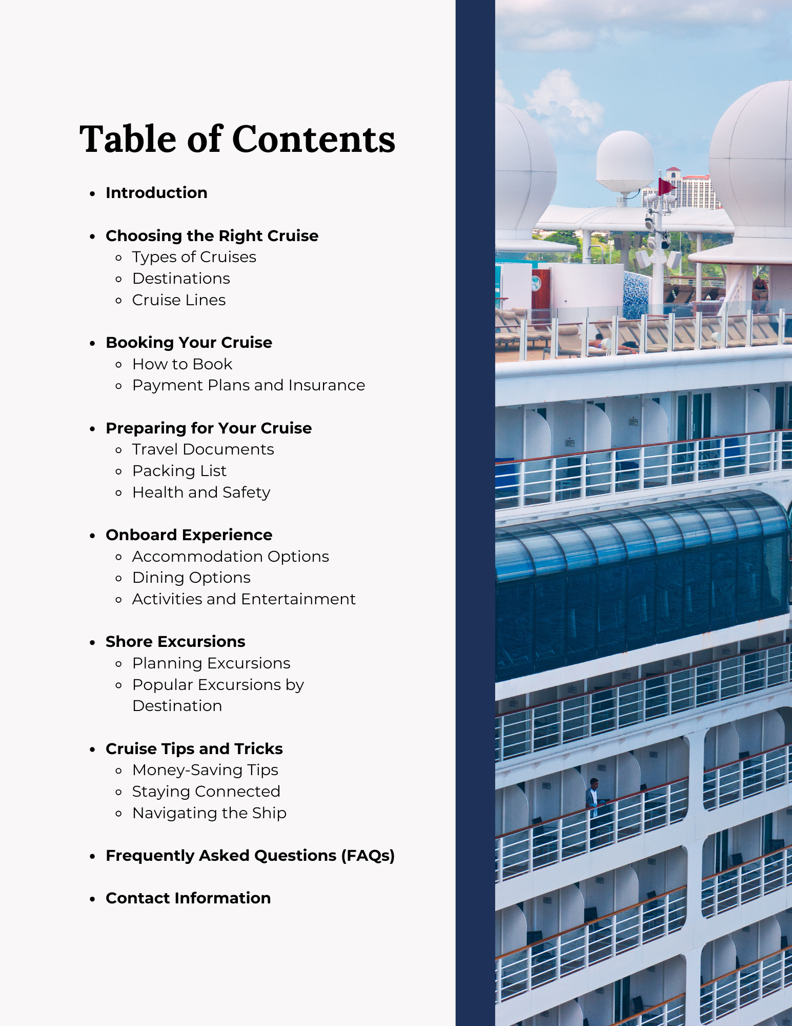 Travel Agency Cruise Guide for Clients 