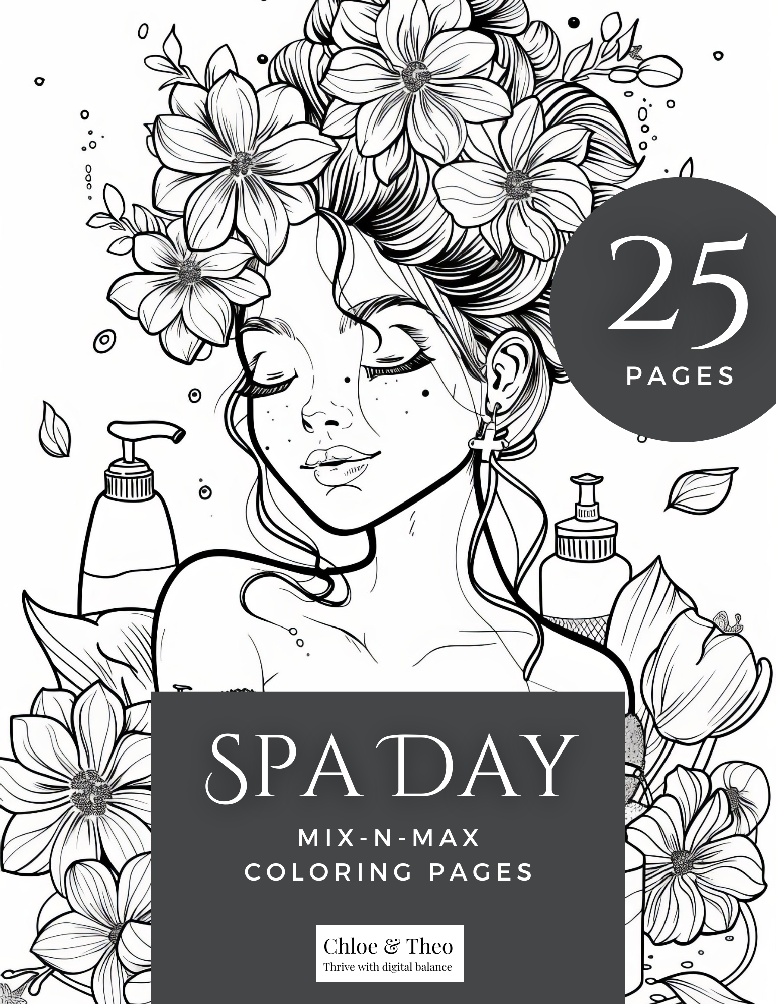 Spa Day Coloring Book
