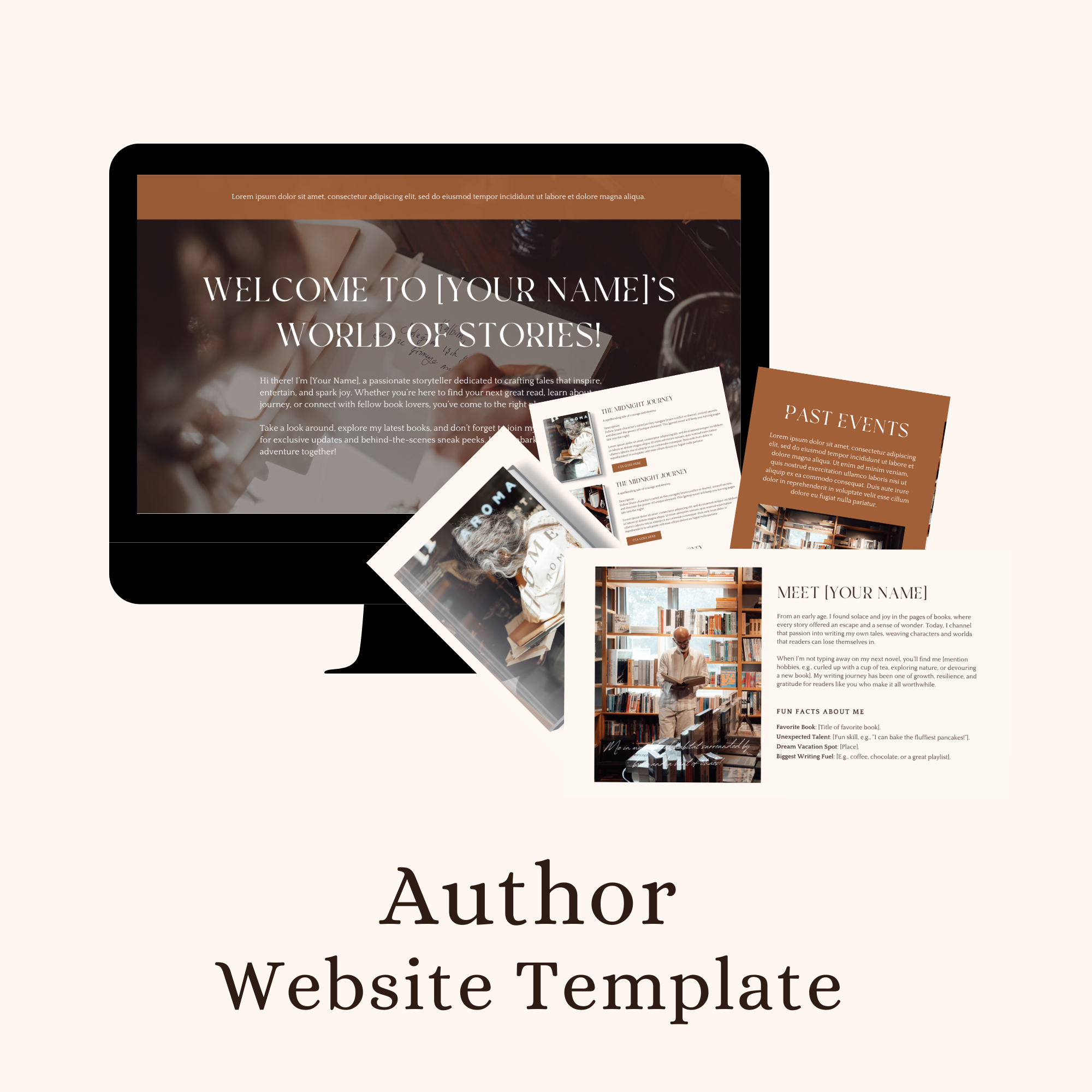 Personalized Author Website Template