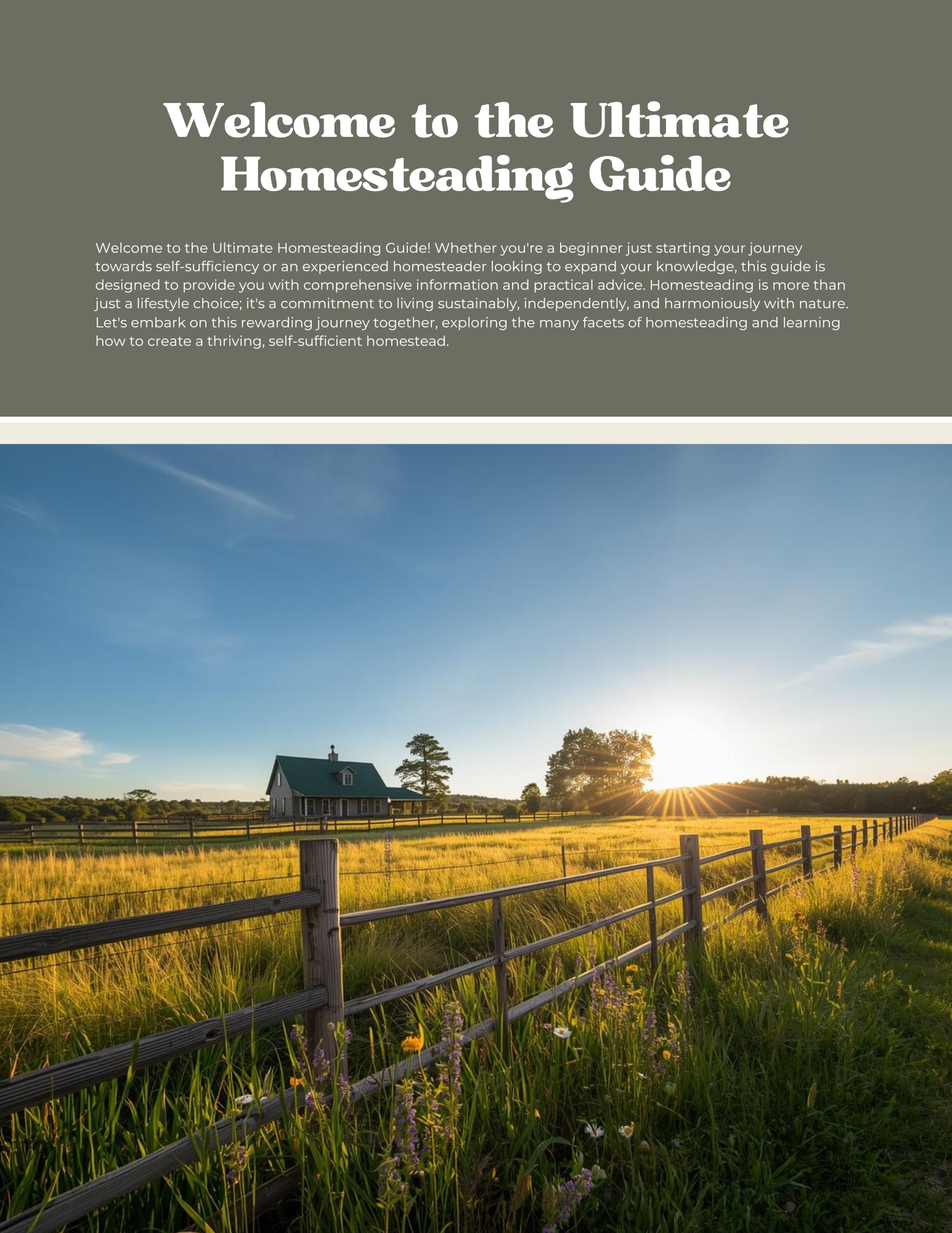 Homesteading Guide eBook