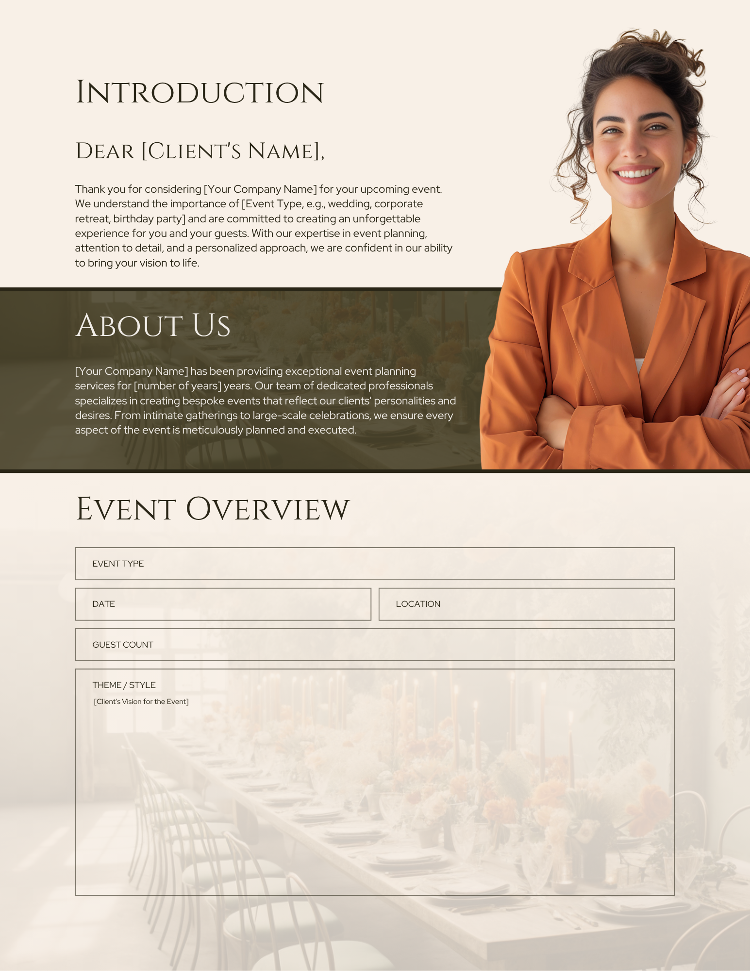 Event Planner Proposal