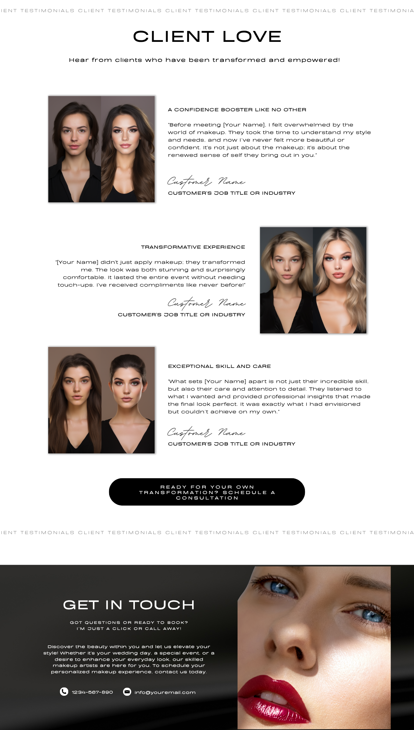 Makeup Artist Website Template