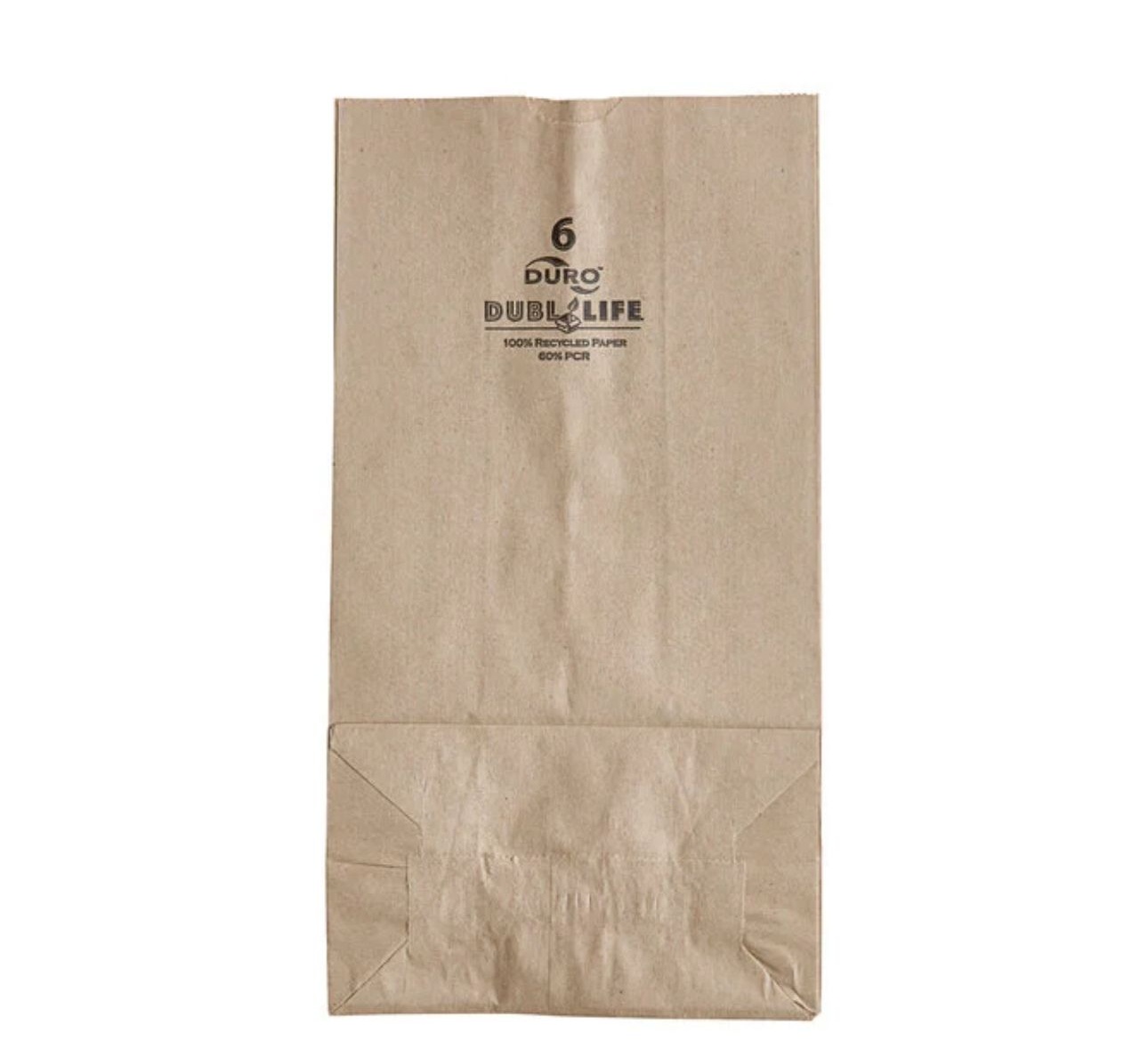 Duro 6 lb. Natural Kraft Paper Bag