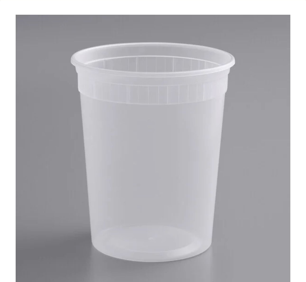 Choice Heavy Duty 32 oz. Microwavable Translucent Plastic Deli Container