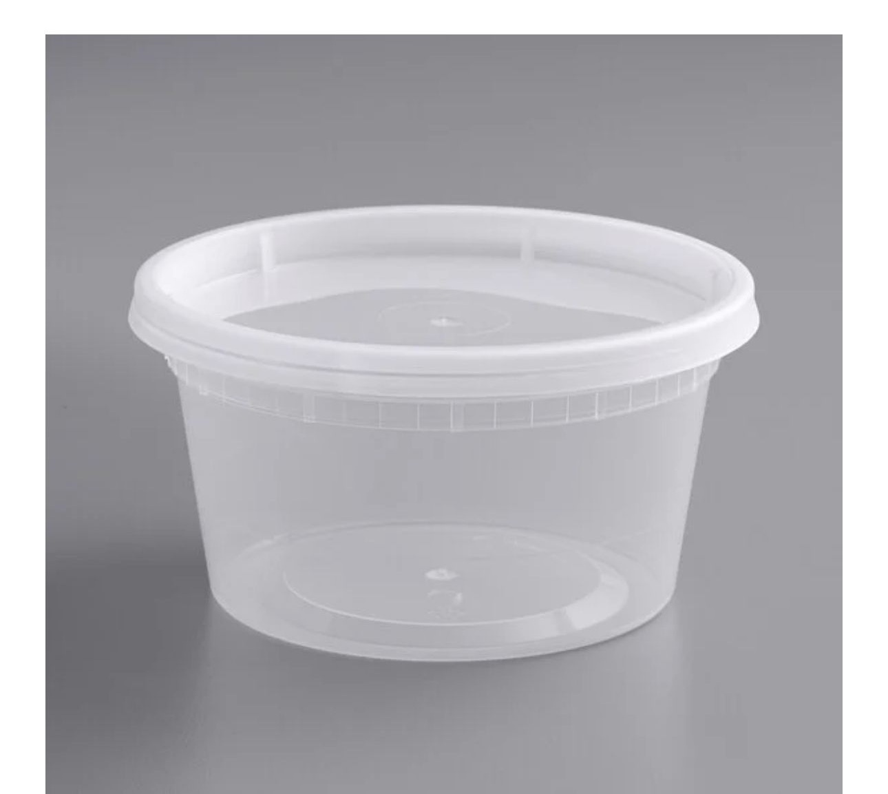 Choice Heavy Duty 12 oz. Microwavable Translucent Plastic Deli Container and Lid Combo Pack