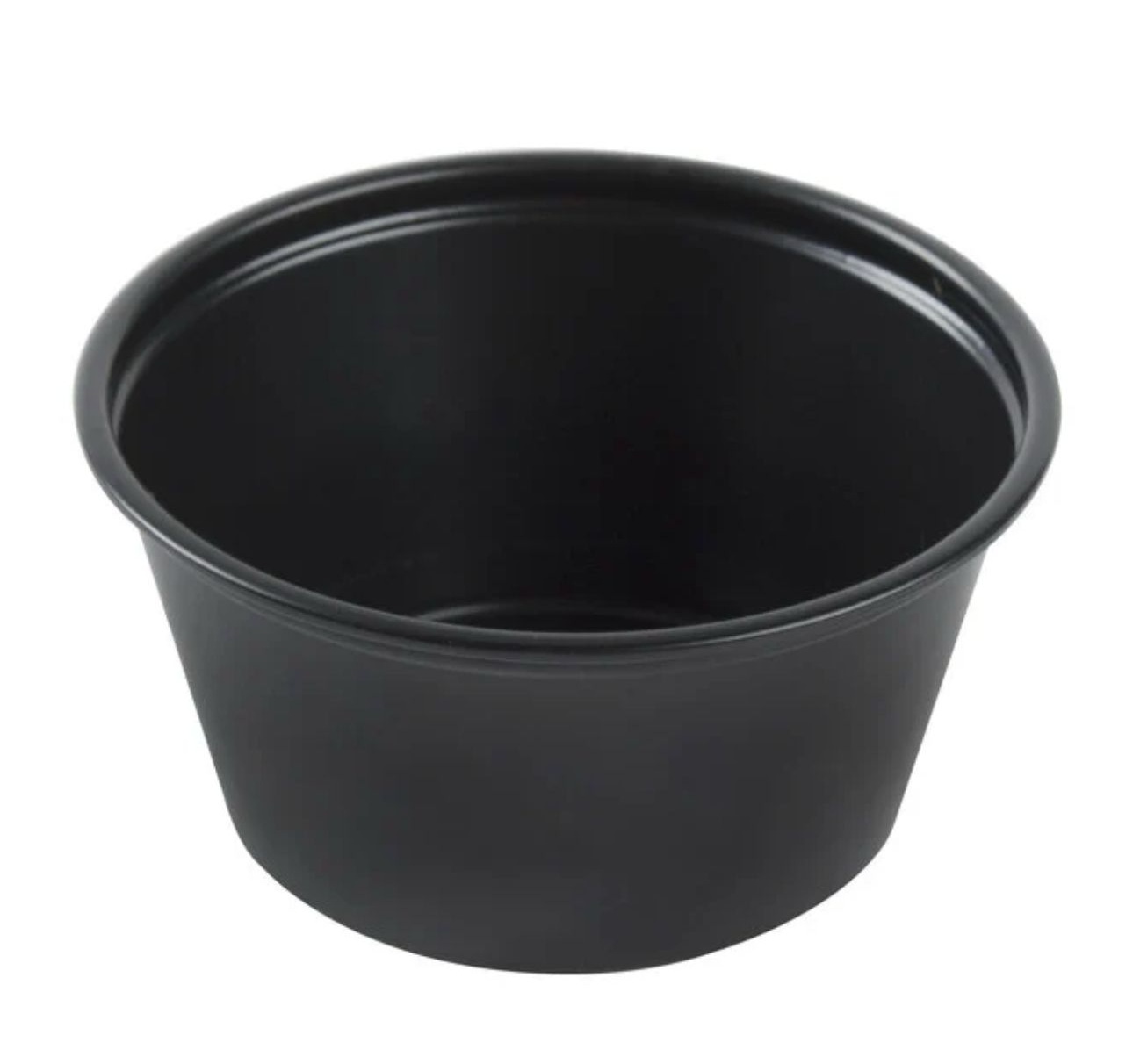 Solo P200BLK 2 oz. Black Polystyrene Souffle Cup  Portion Cup