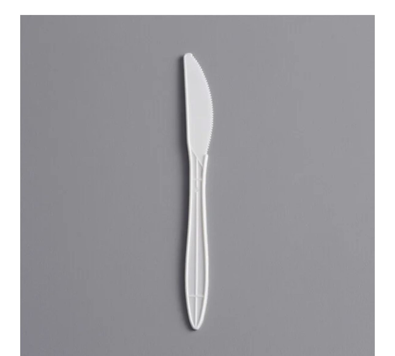 Choice 6 12 Medium Weight White Polypropylene Plastic Knife