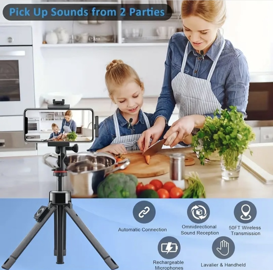 Wireless Lavalier Microphone Set