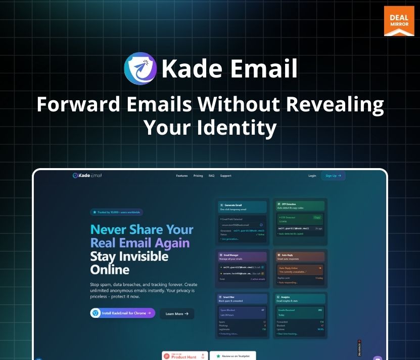 Kade Email : Anonymous Email Generator & Spam Protection