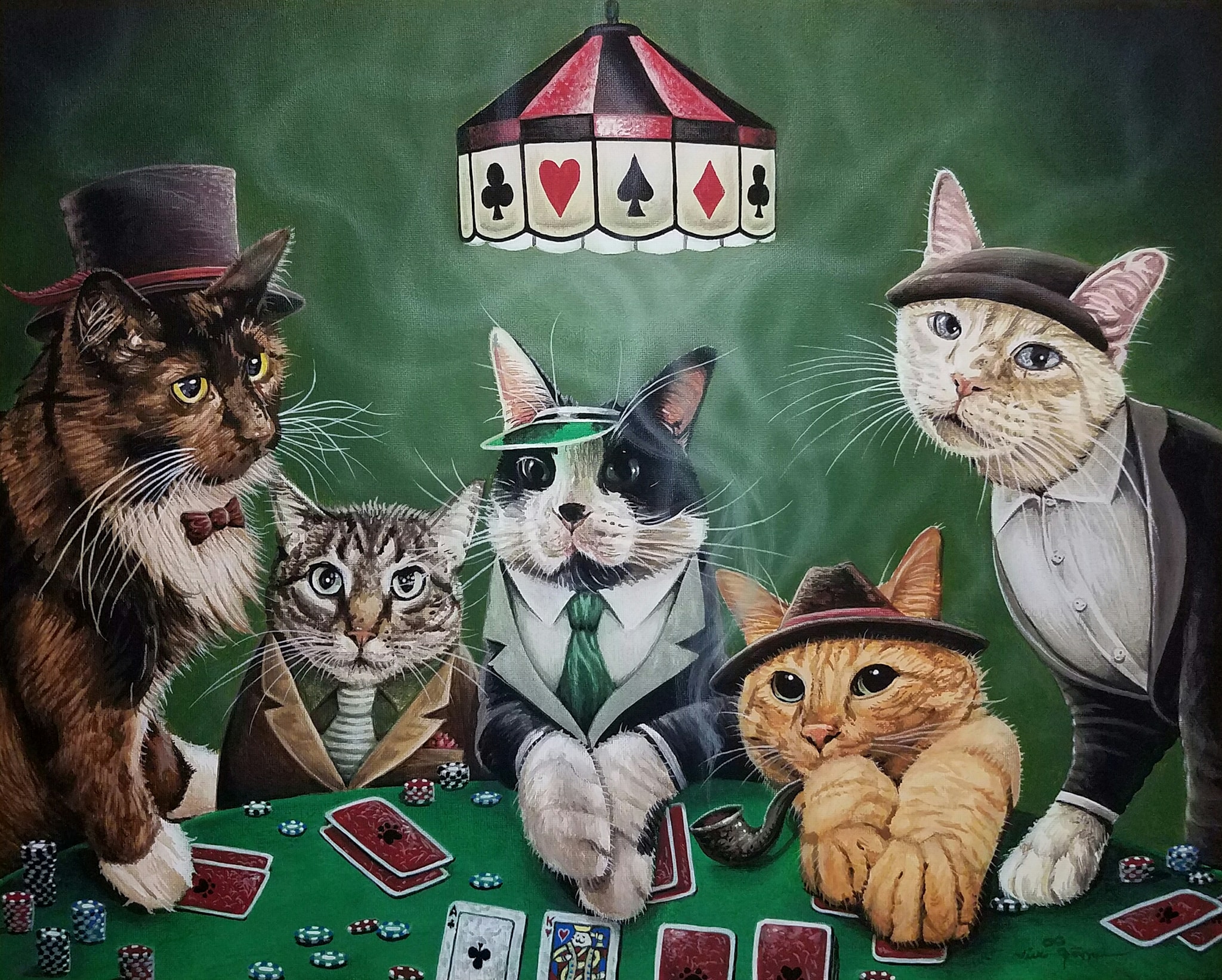 Cats Playing Poker
