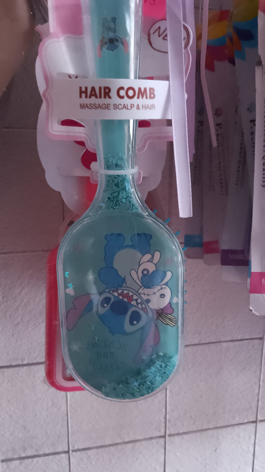 Cepillo para el cabello con diseño de Stitch