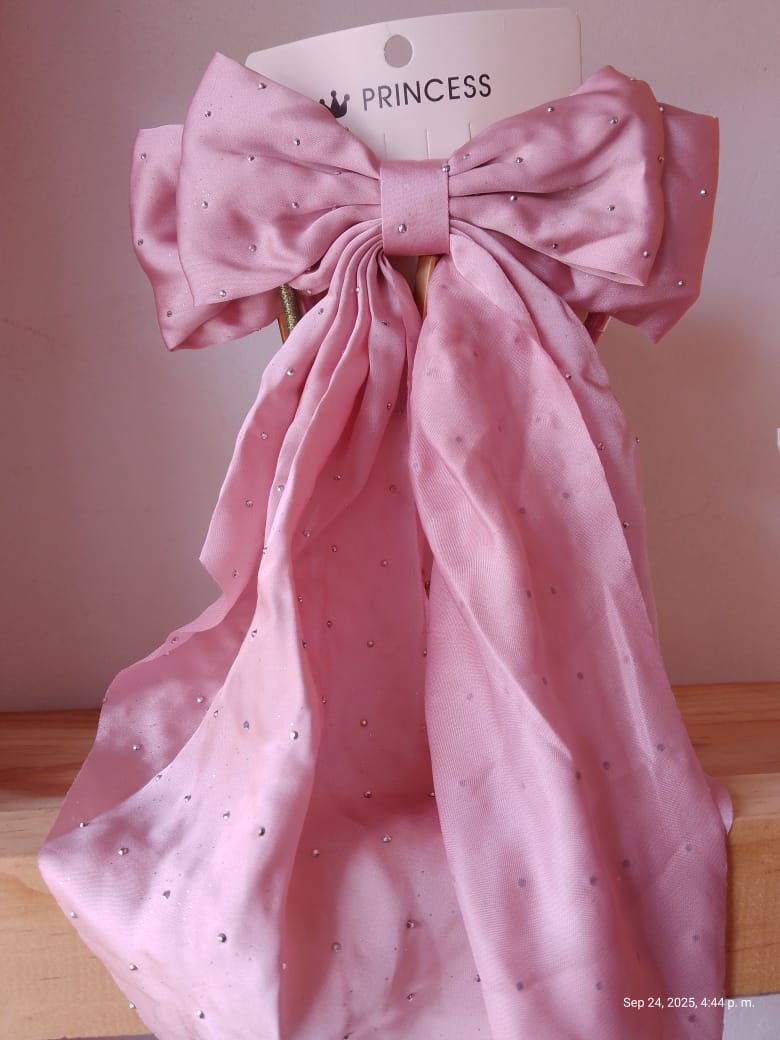 Lazo rosa brillante para el pelo