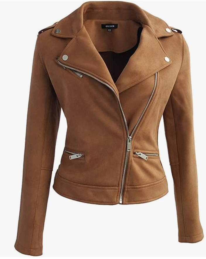 Women's Brown Moto Jacket