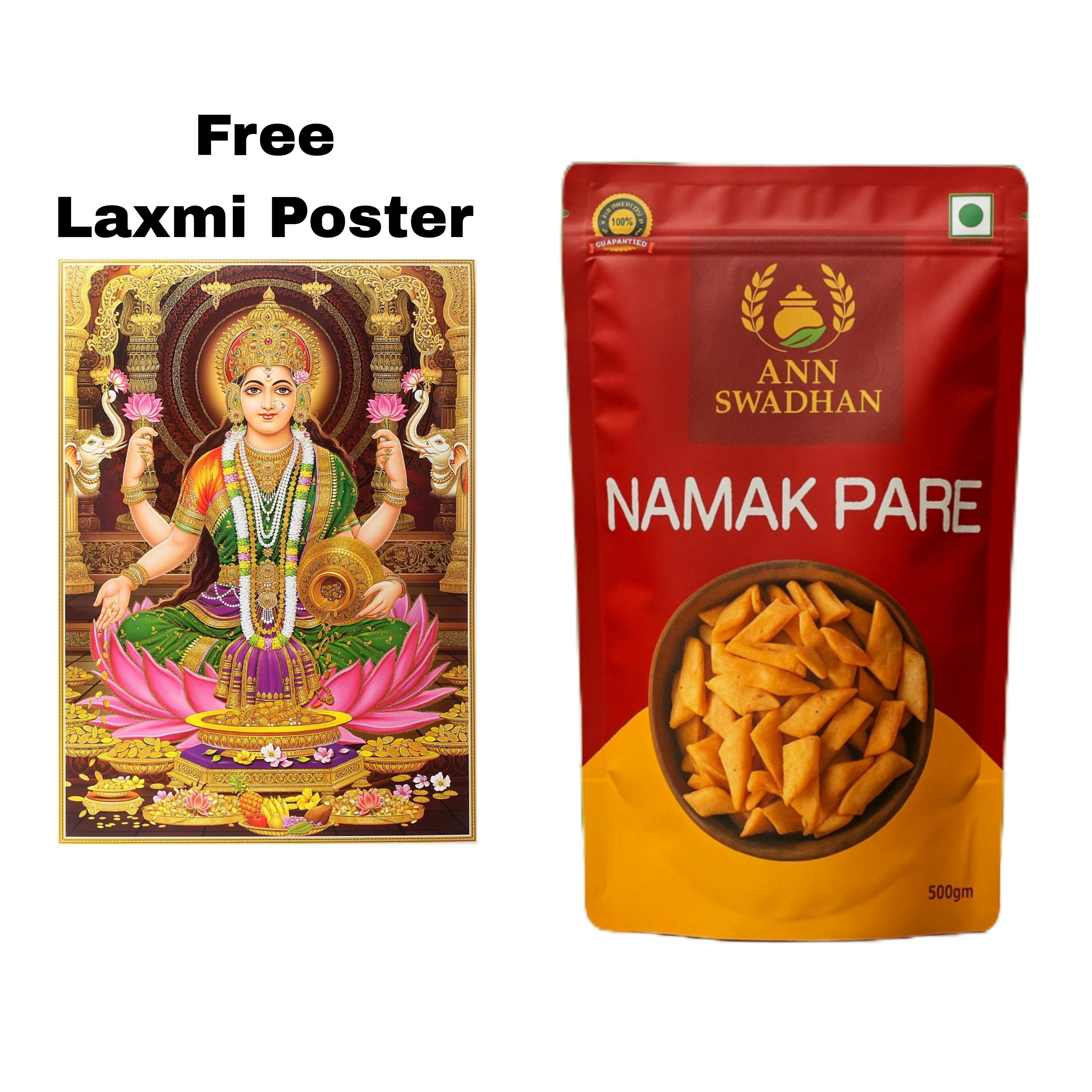 Free Laxmi Poster With Premium Classic Namak Pare – Festive Delight 🎁✨