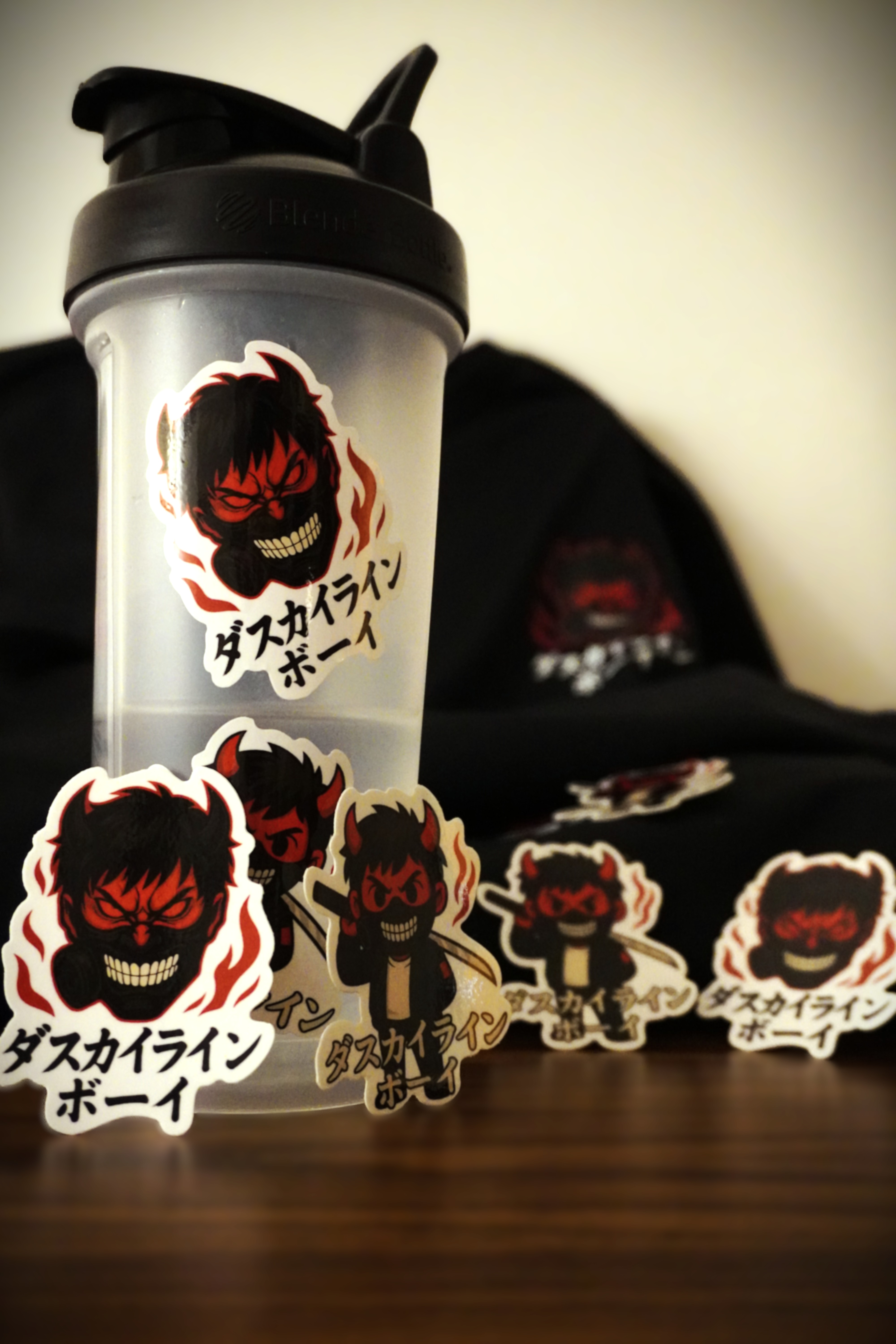 Daskylineboi "Red Oni" Sticker - (2.5 in)