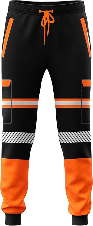 Zyvron Hi-Vis Safety Work Trousers / Reflective Jogger Pants