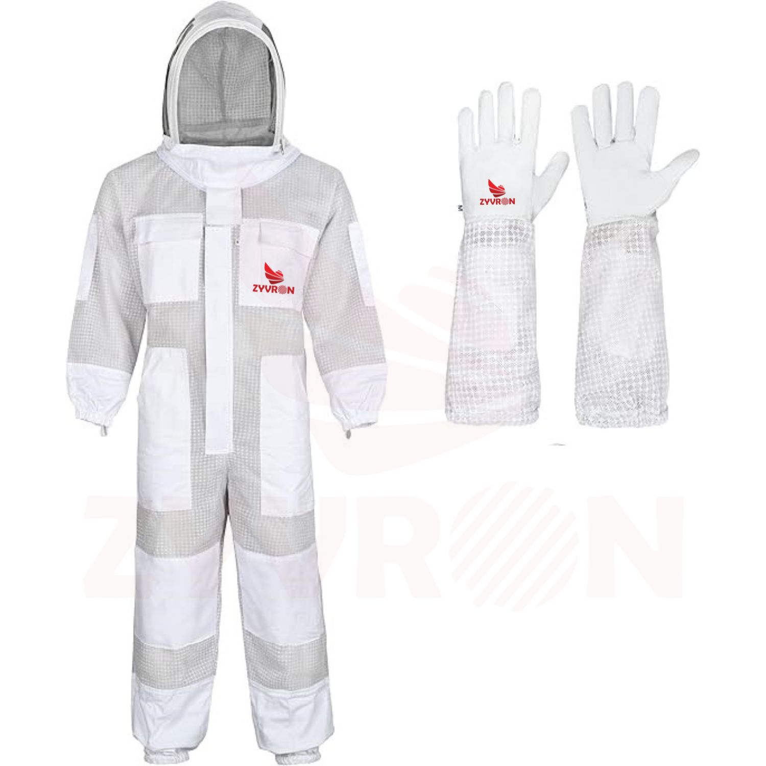 Zyvron Premium 3-Layer Beekeeping Suit with Premium Gloves – Ultimate Protection & Comfort