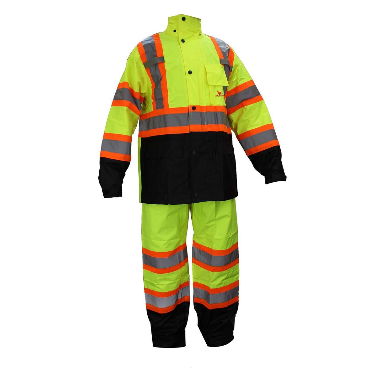 Zyvron Safety X-Pattern High Visibility Rain Suit