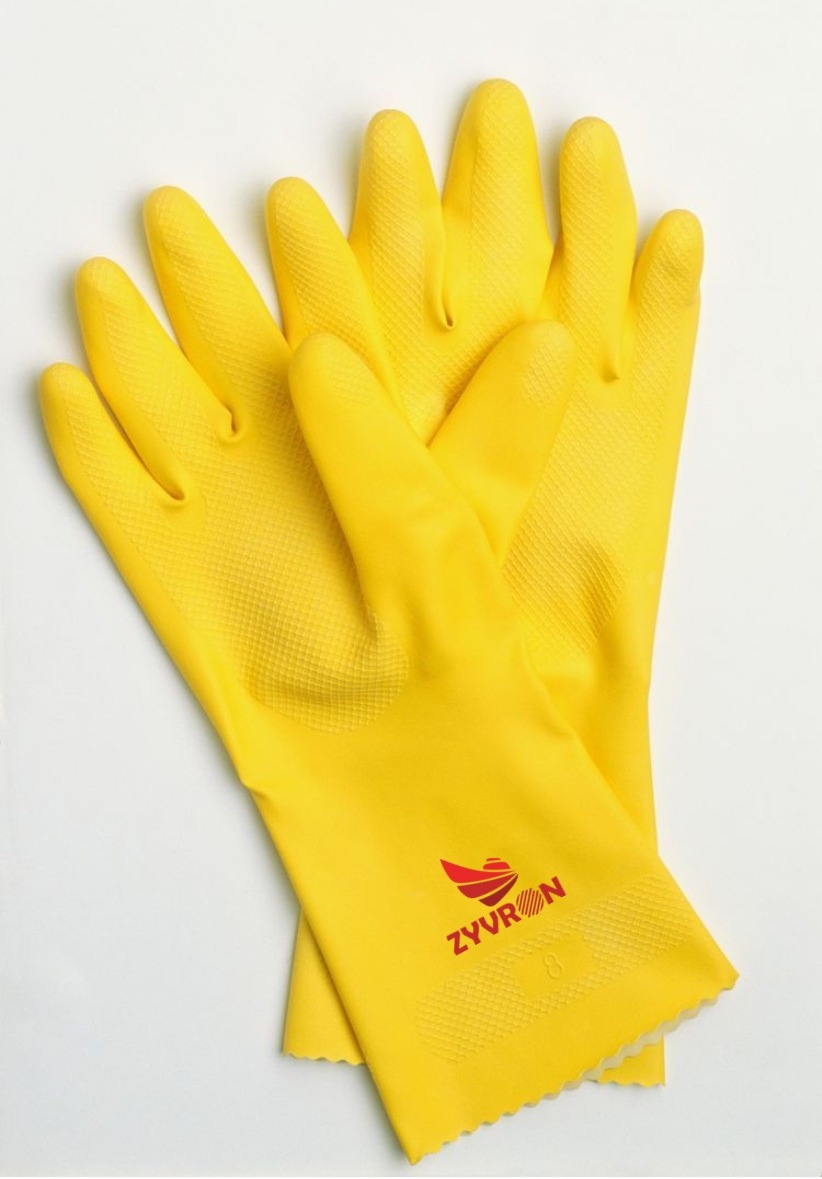 Zyvron Rubber Cleaning Gloves