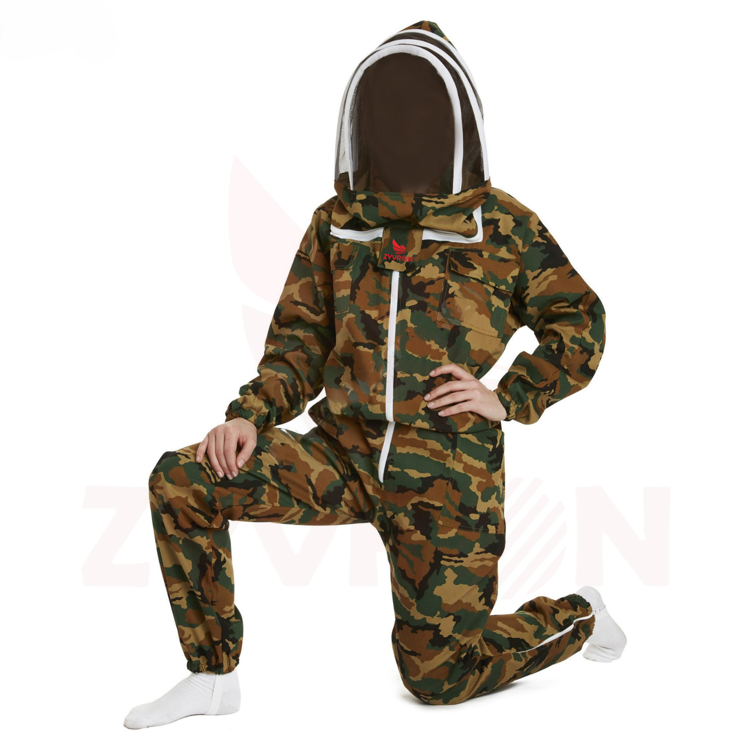 Ladies Cotton Beekeeping Suit with Hood – Stylish Full-Body Protection