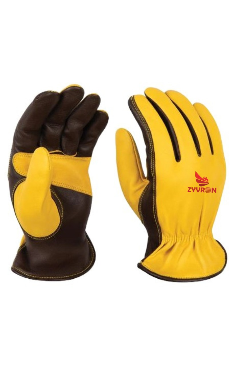 Premium Grain Sheepskin Leather Gloves with Palm Patch