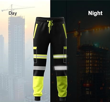 Zyvron Hi-Vis Safety Work Trousers / Reflective Jogger Pants