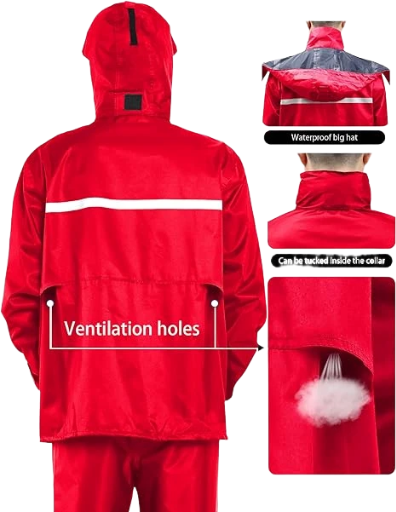 ZYVRON All-Sport Waterproof Rain Suit – Breathable Anti-Storm Jacket & Trouser Set (Unisex)