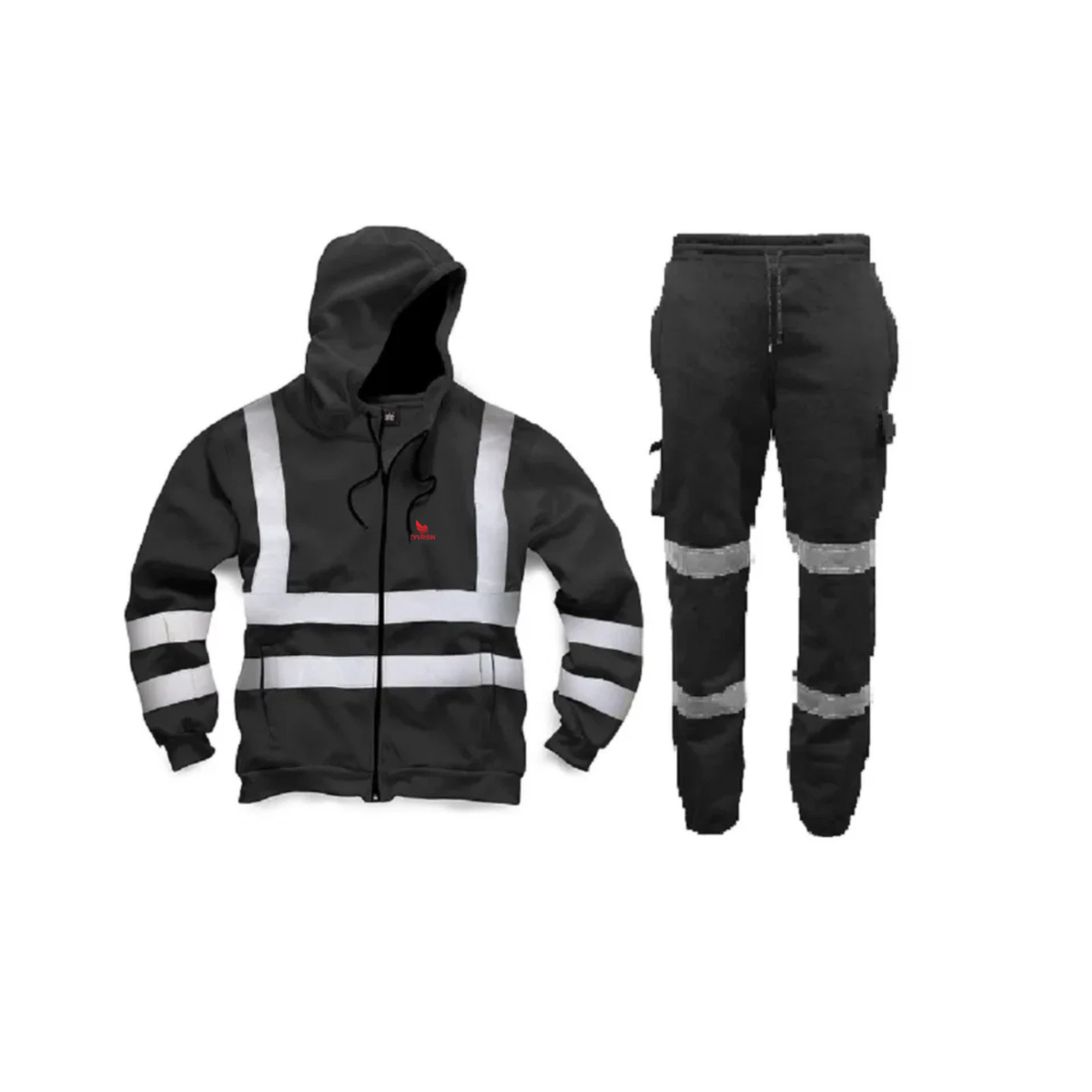 Zyvron Hi-Vis Safety Tracksuit Set – Zip Hoodie & Jogging Bottoms