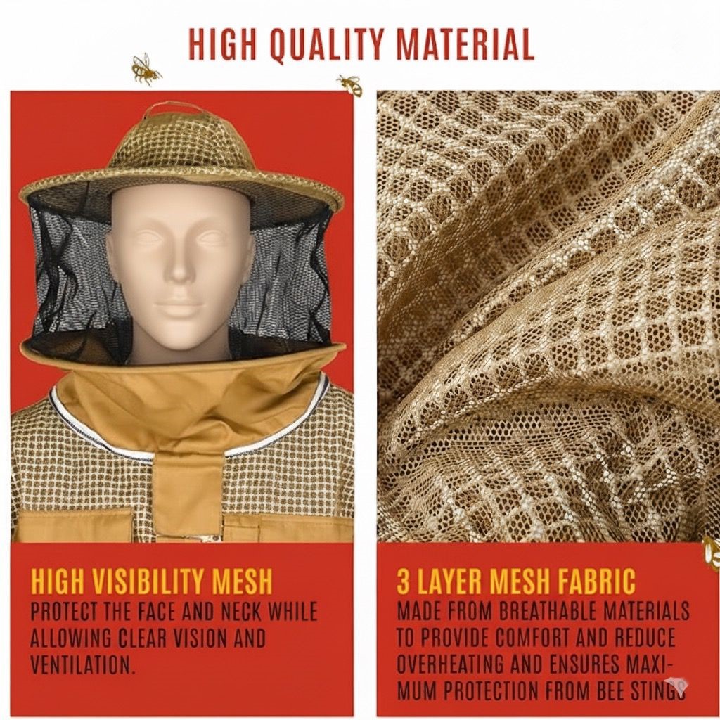 Zyvron Premium 3-Layer Beekeeping Suit – Ultimate Protection & Comfort