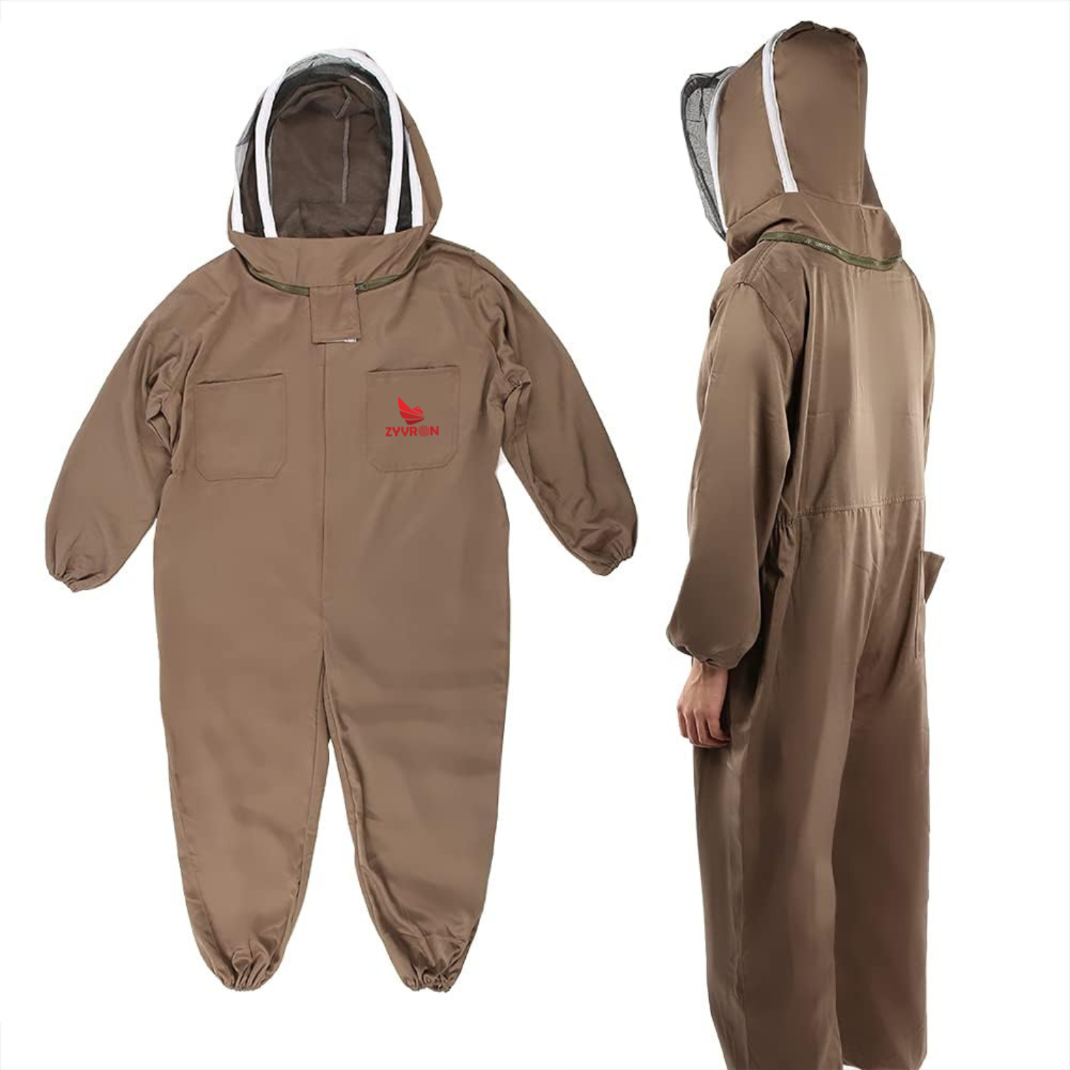 Premium Unisex Beekeeping Suit with Detachable Veil – Cotton-Poly Blend