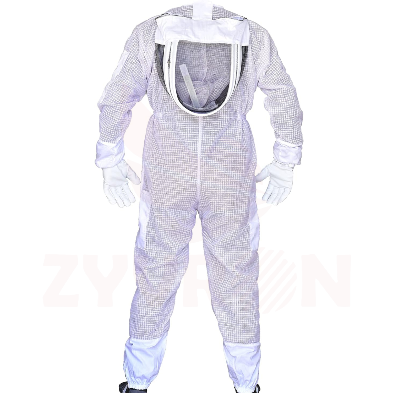 Zyvron Professional 3-Layer Ventilated Beekeeping Suit with Fencing Veil & Goatskin Gloves