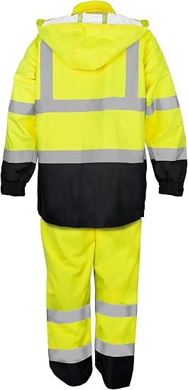 ZYVRON Ironwear Hi-Visibility 2-Piece Rain Suit - Machine Wash