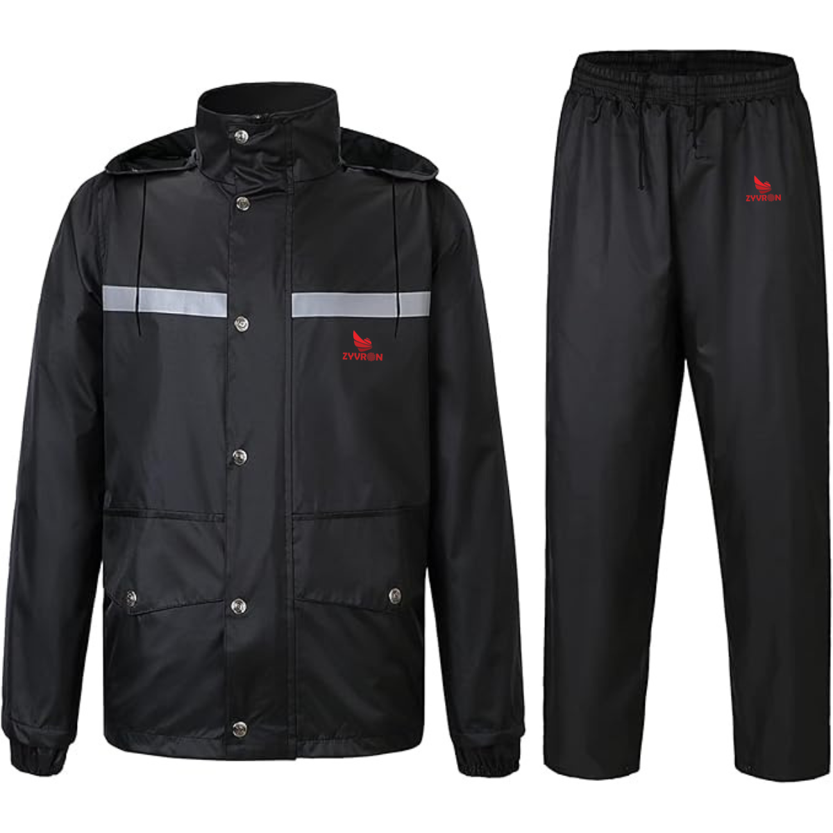 ZYVRON Premium Reflective Waterproof Rain Suit 