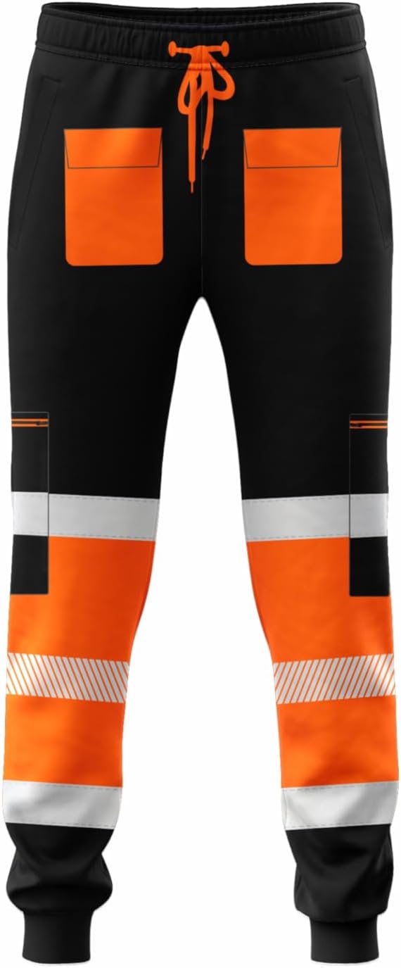 Zyvron Hi-Vis Safety Work Trousers / Reflective Jogger Pants
