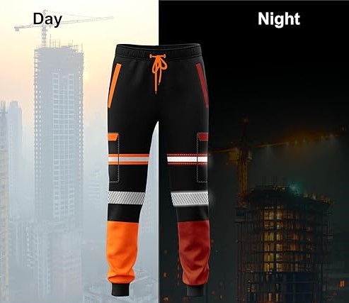 Zyvron Hi-Vis Safety Work Trousers / Reflective Jogger Pants