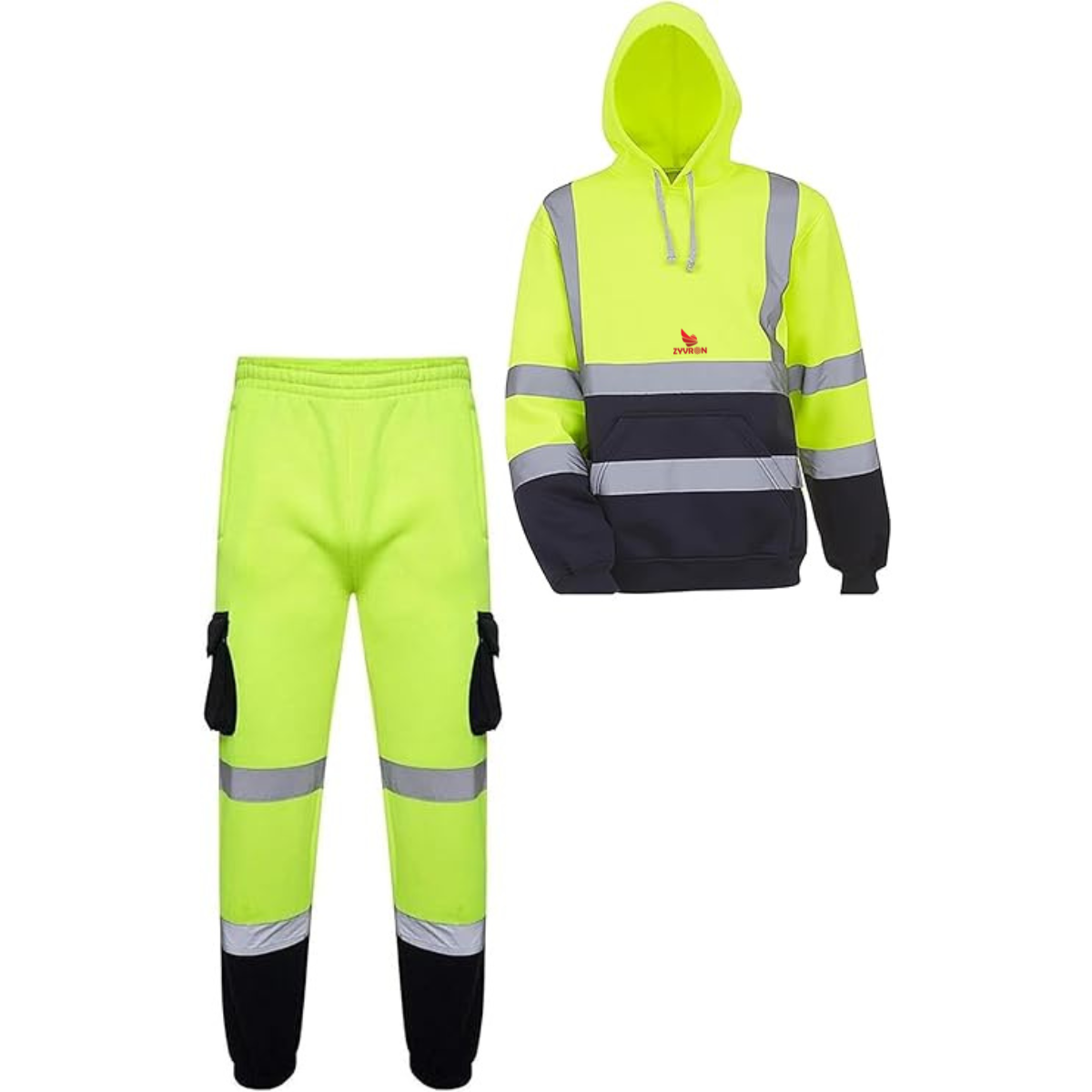 Zyvron Hi-Vis Combat Jogging Bottoms – Premium Workwear Tracksuit Edition