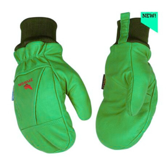 Lined Water-Resistant Premium Grain Buffalo Mitts with Heat Pack Pocket