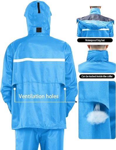 ZYVRON All-Sport Waterproof Rain Suit – Breathable Anti-Storm Jacket & Trouser Set (Unisex)
