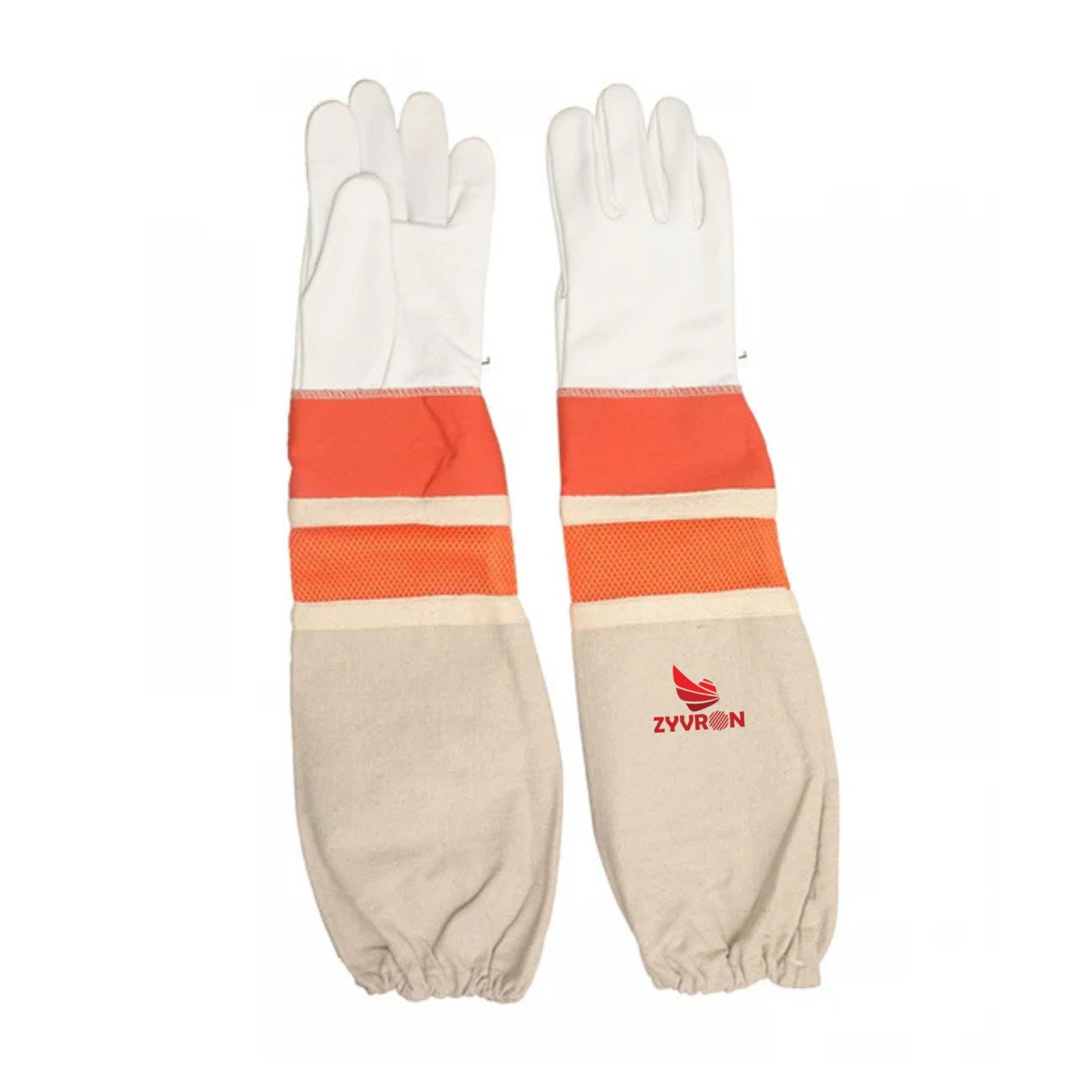Zyvron Buffalo Leather Ventilated Beekeeping Gloves