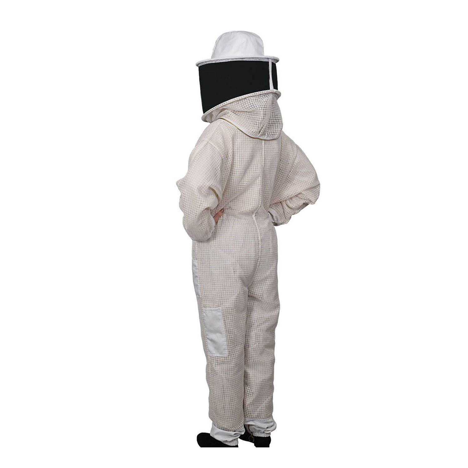 Zyvron Cotton-Poly Beekeeping Suit with Round Veil – Ventilated Mesh Layer & 5 Pockets