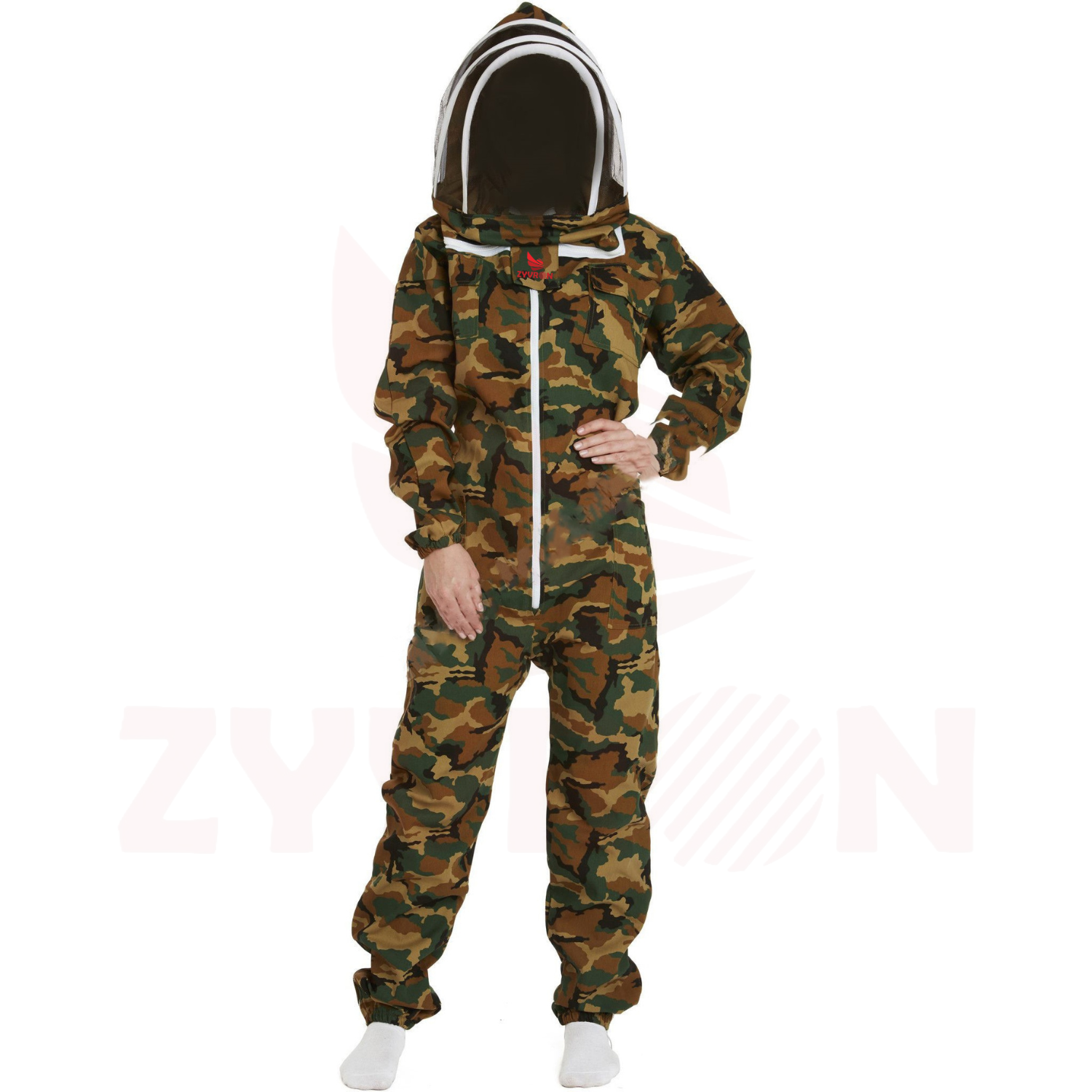 Ladies Cotton Beekeeping Suit with Hood – Stylish Full-Body Protection