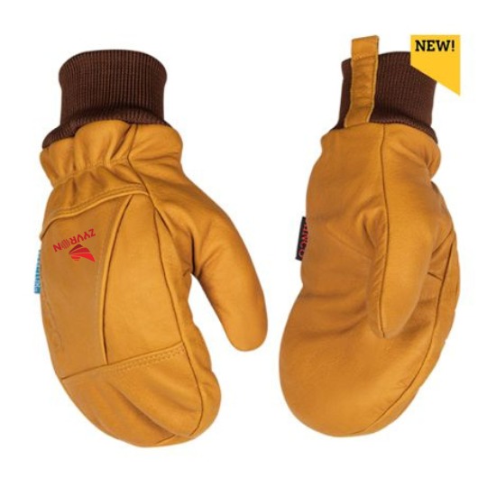 Lined Water-Resistant Premium Grain Buffalo Mitts with Heat Pack Pocket