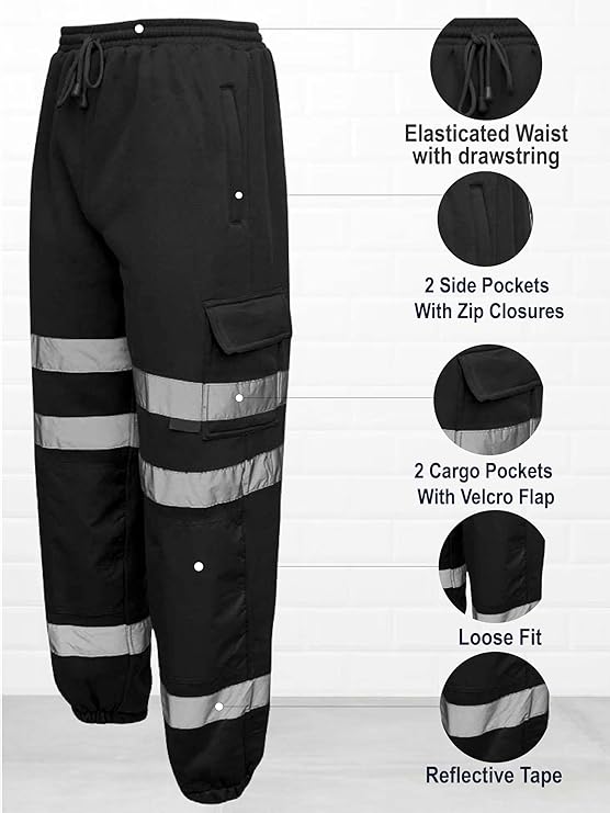 Zyvron Premium Hi-Vis Workwear Jogging Bottoms/Pants